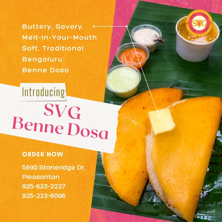 Benne dosa with butter